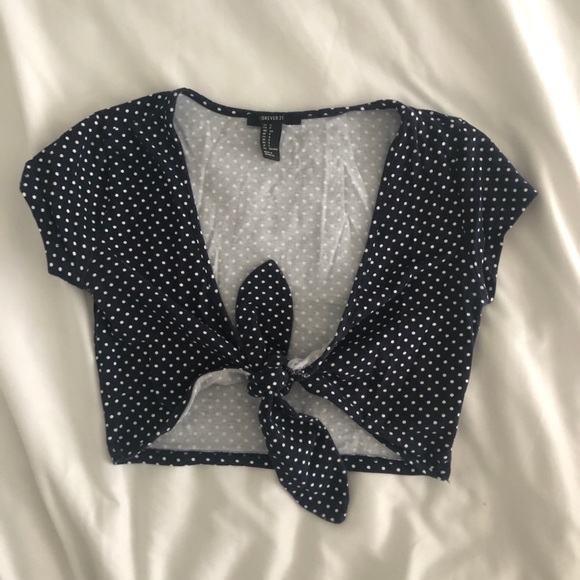 Polka Dot Wrap Top - Picture 2 of 2